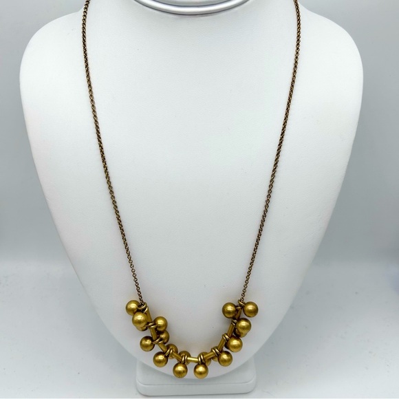 J. Crew Gold Bead Necklace - Picture 1 of 3